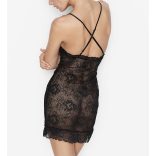 Victoris's Secret fekete csipke hálóruha /slip dress