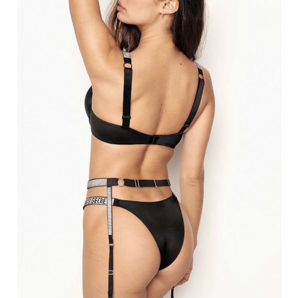 Victoria’s Secret Very Sexy kristály köves harisnyakötő(fekete)