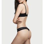 Victoria's Secret vastagpántos pamut tanga bugyi